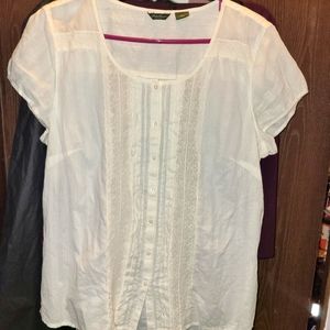 Eddie Bauer front button short sleeve lightweight top